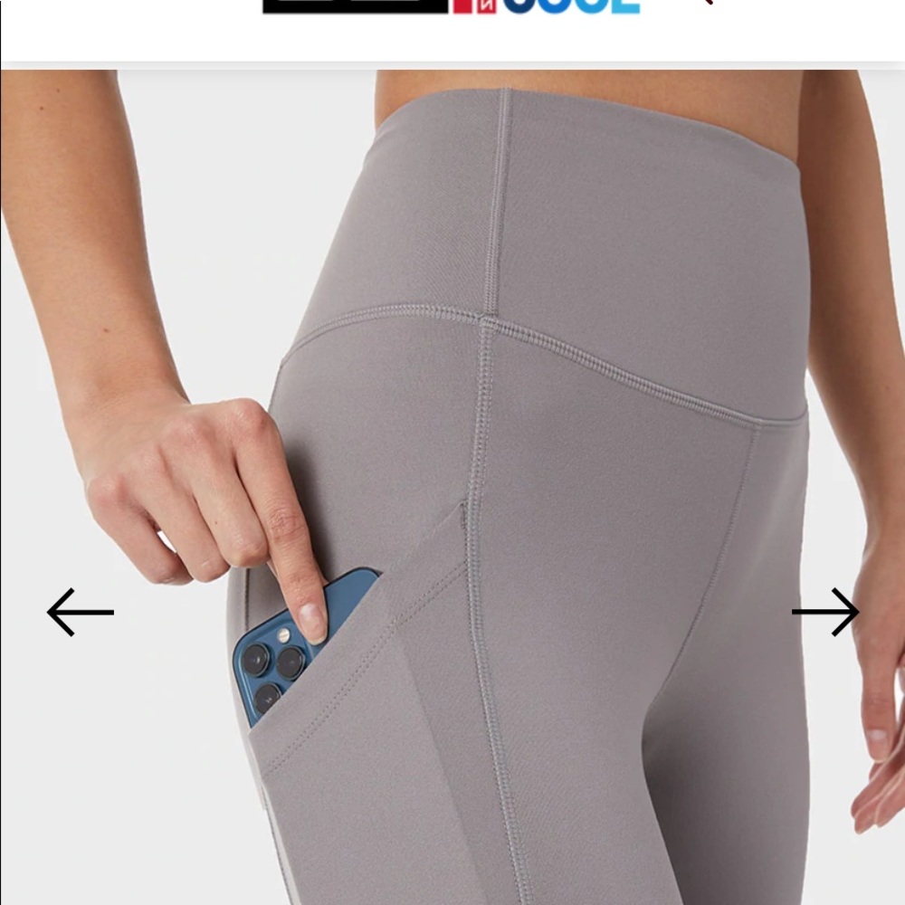 32 Degrees Cool WOMEN'S HIGH-WAIST ACTIVE LEGGING - STEEL GREY Size S - Picture 3 of 5